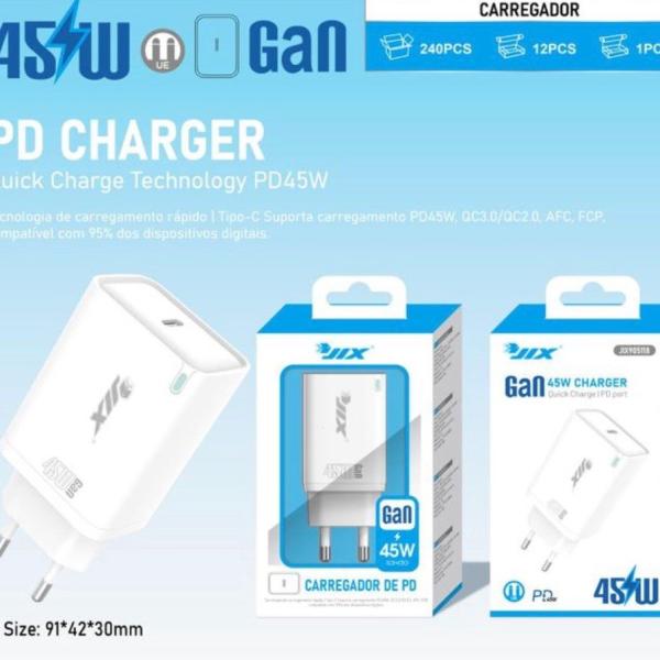Carregador Rápido PD 45W GaN