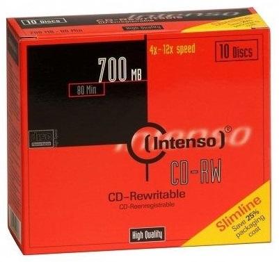 Pack 10x CD - RW 700MB 12x - INTENSO