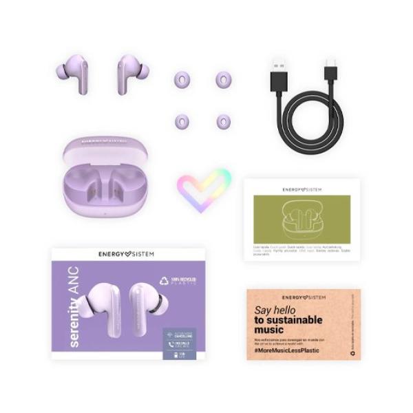 Auriculares Bluetooth True Wireless Serenity (Púrpura) - ENERGY SISTEM