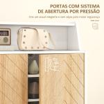 Sapateira para Entrada com Prateleiras Ajustáveis para 15 Pares de Sapatos 75x35x104 cm Branco e Madeira