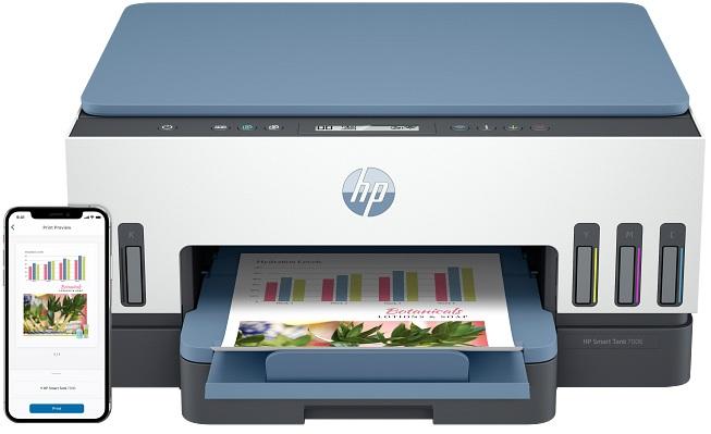 Impressora Multifunções Smart Tank 7006 (Azul/Branco) - HP