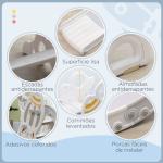 Escorregador para Crianças de 18 - 36 Meses com 3 Degraus Antiderrapantes 157x46,5x80 cm Cinza