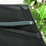 Espreguiçadeira Baloiço de Jardim com Apoio para os Braços Almofada para a Cabeça Removível 155x61x88 cm Preto