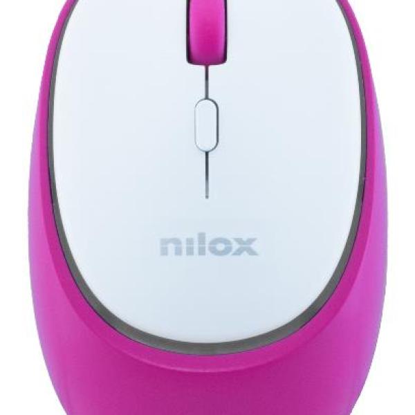 Rato Nilox Dual - Wireless Recarregável Rosa