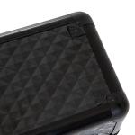 Estojo de Maquilhagem Organizador de Cosméticos Profissional Caixa de Produtos de Beleza Portátil 35,5x20x25,5 cm Preto