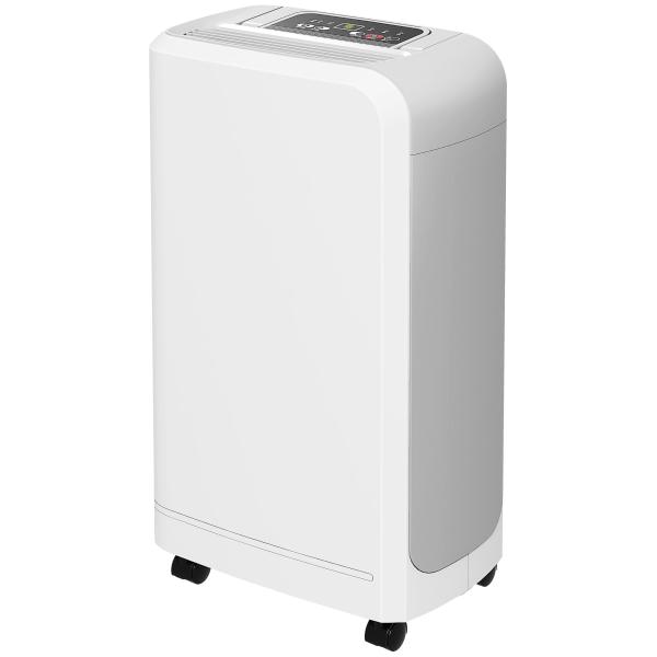 Desumidificador 12L/dia Depósito de Água 0,8L com Rodas Temporizador de 24 Horas Ecrã Digital de Humidade Branco