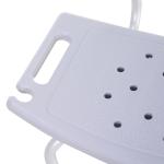 Cadeira para Duche Antiderrapante com Altura Ajustável em 8 Níveis Cadeira de Banho 50,6x43x71 - 88 cm Cinza