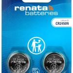 Pack 2x Pilha de Lithium 3V CR2450N (Neg. Mais Peq.) - RENATA