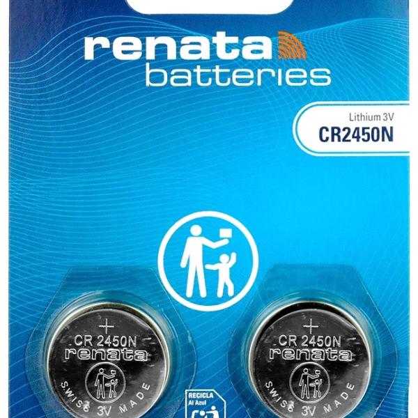Pack 2x Pilha de Lithium 3V CR2450N (Neg. Mais Peq.) - RENATA