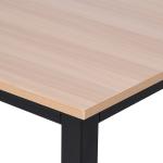 Secretária Moderna Mesa de Estudo com Estrutura de Aço e Pés Ajustáveis Mesa de Computador 120x60x76 cm Madeira e Preto