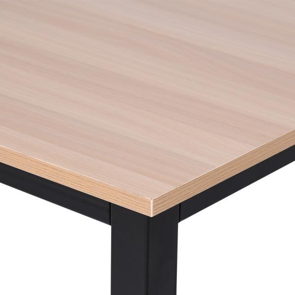 Secretária Moderna Mesa de Estudo com Estrutura de Aço e Pés Ajustáveis Mesa de Computador 120x60x76 cm Madeira e Preto