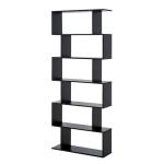 Estante Alto Livraría de 6 Estantes para Sala de Jantar Desenho Moderno 80x23x192cm Preto