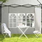 Conjunto de 2 Paredes Laterais para Tendas de 3x3m e 3x6m Paredes Laterais com Janelas Transparentes 293x193cm Branco
