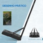 Tabela de Basquetebol de Exterior com Altura Ajustável 235 - 264 cm Suporte para Bola Rodas e Base Recarregável Preto