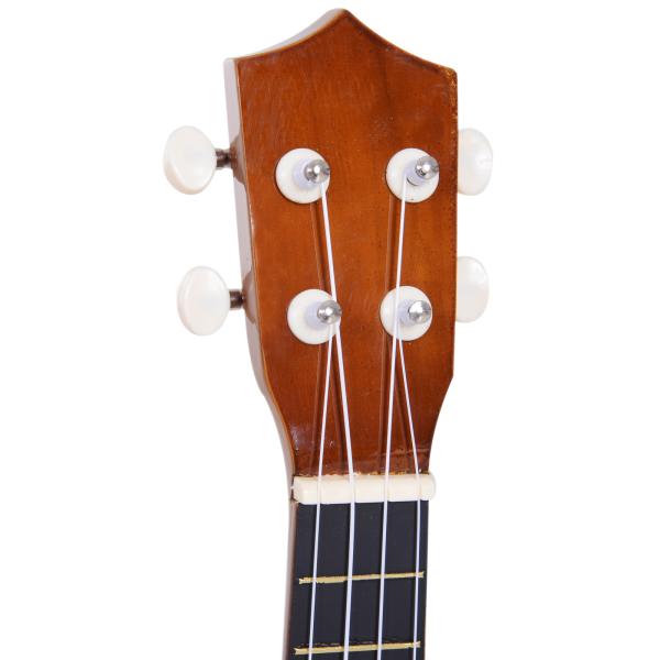 Ukelele de 21 Polegadas para Iniciantes com cordas de nylon 53x17.5x6.2cm marrom