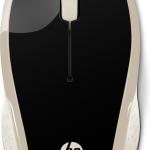 Rato Ótico 200 Wireless 1000DPI (Preto/Dourado) - HP