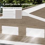Abrigo de Jardim 277x195x192 cm Metálico para Armazenamento de Ferramentas com Base de Reforço Incluída Madeira