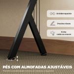Secretária para PC Computador Secretária de canto angular para escritório 155x130x76cm Madeira preta