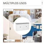 Banco Sapateira com Armazenamento para 8 Pares de Sapatos com 2 Gavetas Prateleiras Ajustáveis e Almofada 104x24x55cm Branco