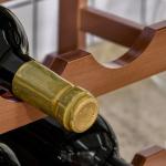 Suporte para 16 Garrafas de Bambu Prateleira para Garrafas de Vinho de 4 Níveis 43x23,5x38cm Marrom
