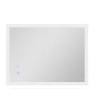 Espelho Casa de Banho com Luzes LED 70x50 cm Função Antiembaciamento 3 Cores Função de Memória e Interruptor Tátil Prata