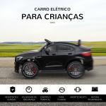Carro Elétrico Infantil Mercedes AMG 12V com Controle Remoto Música Luzes Abertura da Porta Passeio para Crianças 3 - 5 Anos Preto 115x70x55 cm
