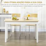 Mesa de Sala de Jantar de Madeira Retangular para 4 - 6 Pessoas Estilo Moderno 119x70x76 cm Carvalho e Branco