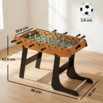 Mesa de Matraquilho Dobrável Matraquilho com 22 Jogadores e 2 Placares para Crianças e Adultos 98x42x62,5 cm Madeira e Preto