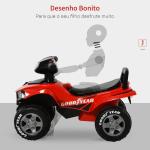 Quadriciclo para crianças acima de 12 meses com sons de luzes 60x38x42 cm Vermelho