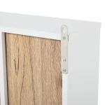 Armário de Espelho com Espaço Interno com Prateleiras Ajustáveis ​​Armário de Banheiro com Prateleiras Abertas 60x14,5x49,4 cm Branco e Carvalho