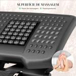 Apoio para os Pés com Altura e Ângulo Ajustáveis Superfície de Massagem e Almofadas Antiderrapantes 46x35x11 - 17 cm Preto