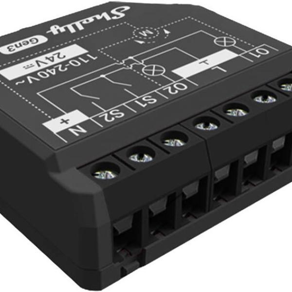 Módulo Interruptor Duplo 2PM Gen3 Wi - Fi p/ Estores c/ Medição de Energia - Shelly 2PM Gen3
