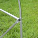 Estufa Tipo Túnel 400x200x200cm Estufa de Jardim com Portas Enroláveis e 6 Janelas Cobertura de PE 140 g/m² Estrutura de Metal para Cultivo de Plantas Verduras Branco