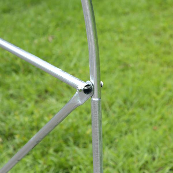 Estufa Tipo Túnel 400x200x200cm Estufa de Jardim com Portas Enroláveis e 6 Janelas Cobertura de PE 140 g/m² Estrutura de Metal para Cultivo de Plantas Verduras Branco