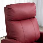 Poltrona de Massagem Reclinável com 2 Zonas de Massagem 8 Programas e 5 Níveis de Intensidade 68x88x98 cm Borgonha