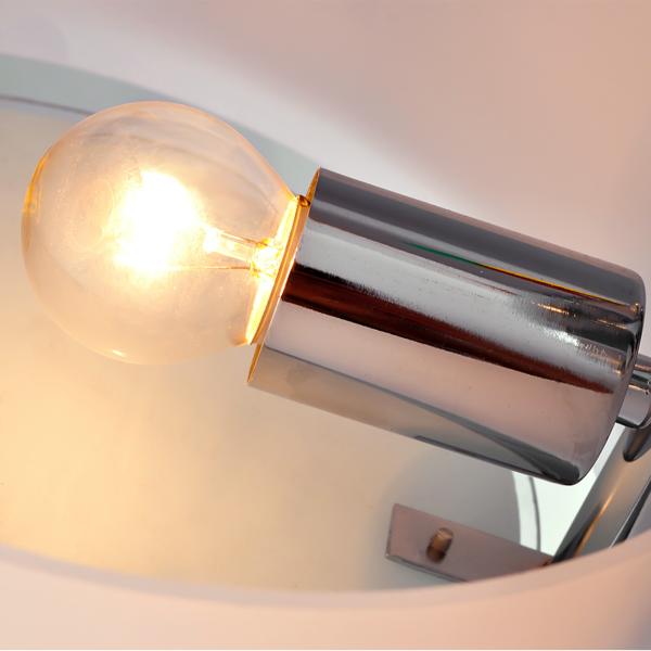 Candeeiro de Teto Moderno Candeeiro Suspenso com Ecrã em Acrílico e Suporte para Lâmpada E27 Ø64x20 cm Branco