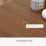 Mesa de Jantar Extensível para 4 - 6 Pessoas com Lateral Abatível Mesa Auxiliar Multifuncional 180x85x75cm Marrom