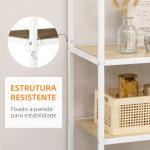 Estante de Armazenamento para Livros com Estrutura de Aço para Escritório Sala de Estar Estúdio 83x34x180cm Carvalho e Branco