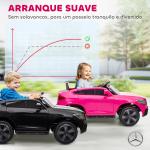 Carro Elétrico para Crianças 12V Controlo Remoto Motor Duplo MP3 Passeio Mercedes - Benz GLC Coupé 105x68x50 cm Rosa