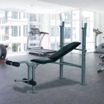 Banco de Musculação máquina de fitness com encosto ajustável 165x68x114cm Preto