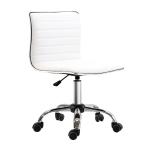 Cadeira de Escritório sem Apoio para os Braços Cadeira de Escritório Giratória com Altura Ajustável 48x52x78 - 90 cm Branco