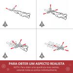 Árvore de Natal Artificial 210cm Ignífugo com 499 Pontas de Ramo PVC Decoração de Natal para Interiores Verde