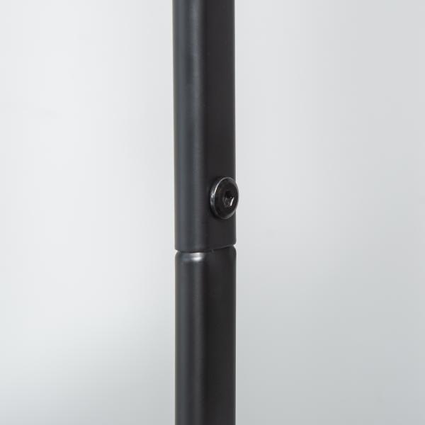 Charriot com Sapateiro Charriot com Rodas Barra de Pendurar e 2 Cestos para Entrada Dormitório Sala de Estar 56,5x31,5x152,5cm Preto