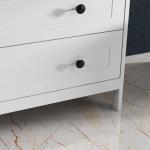 Cómoda de Dormitório com 5 Gavetas e Puxadores Cómoda Alta para Sala de Estar Estúdio Estilo Moderno 74x40x91 cm Branco