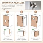 Armário de Cozinha com 3 Portas de Vidro Compartimento Aberto 2 Gavetas e Prateleiras Ajustáveis 100x40x180 cm Branco