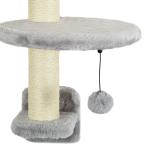 Conjunto de Prateleiras de Escalada para Gatos de 3 Peças com Rede Rampa Arranhador Plataforma em Forma de Nuvem para Saltar Cinzento