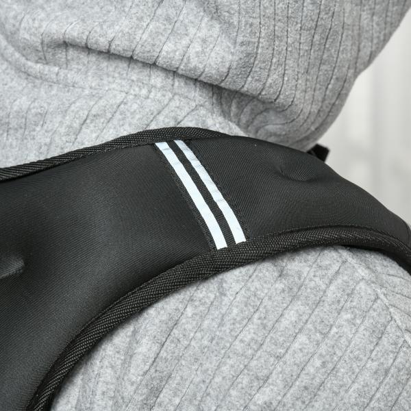 Colete com Peso de 5 kg com 2 Alças Ajustáveis e Bandas Reflectoras para Treino de Força Corrida Preto