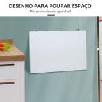 Mesa Dobrável de Parede Mesa Auxiliar Suspensa para Cozinha Sala de Jantar 60x40x20cm Branco