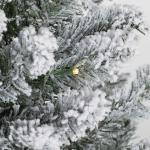 Árvore de Natal 150 cm Árvore de Natal Artificial Nevada com 120 Luzes LED 263 Ramos Verde e Branco