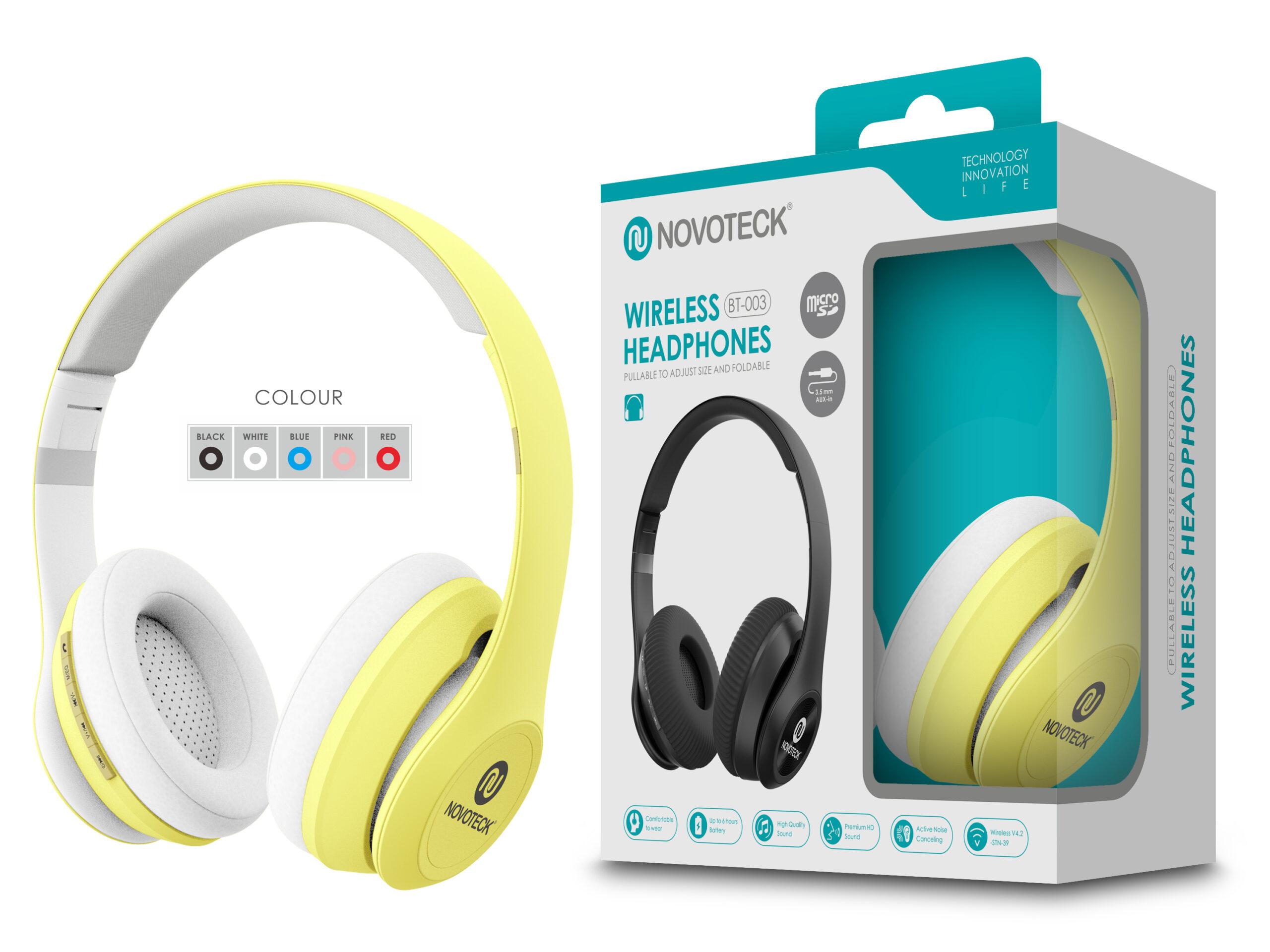 Auscultador Bluetooth Amarela BT - 003